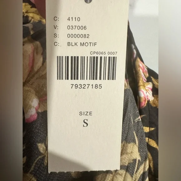 NEW Anthropologie Deep-V Floral Tunic Blouse-Size Small - Picture 12 of 16